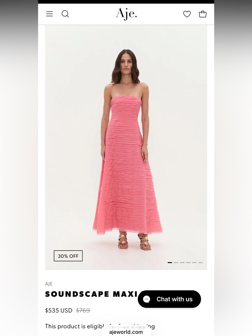 Aje Soundscape Maxi Dress Guava